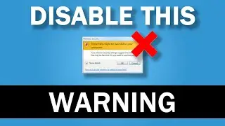 How to Disable Warning These Files Might Be Harmful To Your Computer