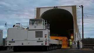 NASA Barge Delivers Transportation Stand to Support Crewed Artemis Mission