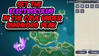 How to get the Electroculus in the cave East to Shirikoro Peak | Genshin Impact