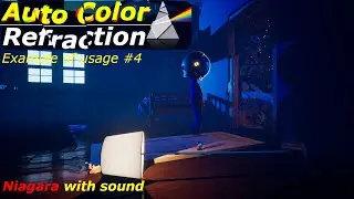 Object Auto colored partcle, with distortion or refraction in Unreal Engine 5