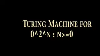 Example of Turing machine for 0^2^n where n greater than equal to 0