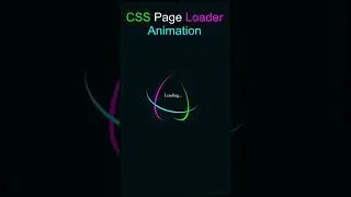 Pure CSS Page Loader Animation Effects | CSS Spinner Animation | CSS Animation Effects