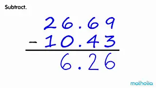 Subtraction of Decimals (Without Regrouping)