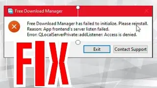 FAILED TO INITIALIZE | How to fix this error now | Free Download Manager | FIX