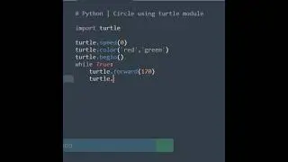 Draw a circle using turtle module in Python #Shorts