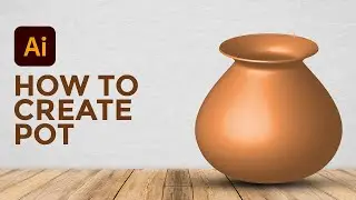 How To Create a 3d Pot in Adobe Illustrator #shorts