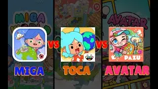 MIGA WORLD🌎 VS🏁 TOCA WORLD🌎 VS🏁 AVATAR WORLD🌎 MIGA VS TOCA VS PAZU😱
