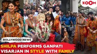 Shilpa Shetty Kundra PERFORMS Ganpati Visarjan in GRAND style with family; dances her heart out