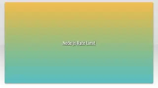 Node js Rate Limit