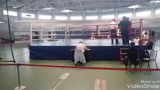 Бокс .Омск .11.10.2017. Всероссийский турнир . Бычков Александр Камышев досрочная победа