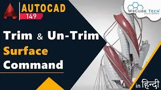 AutoCAD 3D - How To use Trim & Un trim Surface Command in AutoCAD | AutoCAD Tutorial | #149