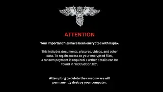 Rapax ransomware (.rapax virus) - how to remove?