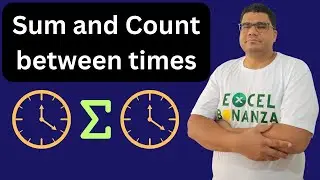 Use Excel to sum and count between times | Sum and count between times in Excel