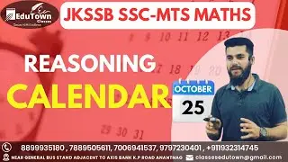 CALENDAR REASONING CONCEPT & PRACTICE/JKSSB / SSC / BANKING EXAMS /  REASONING BY Er. ZUBAIR SIR