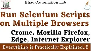 Cross browser testing using selenium | Run Selenium script on multiple browser | internet explorer