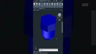 AutoCAD 3D, How to draw pipe fitting, union connector, 3D modeling, part 4, sketches #shorts