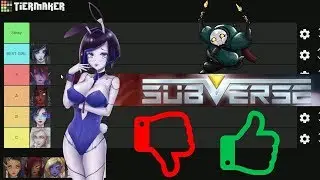 Subverse Waifus Tier List