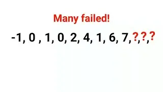 -1, 0, 1, 0, 2, 4, 1, 6, 7, ? Literally many failed to complete the series! Can you?