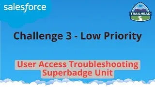 Low Priority | Challenge 3 | User Access Troubleshooting Superbadge Unit | Salesforce