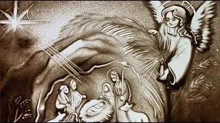 Рождественская песочная открытка Sand animation