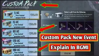 Custom Pack New Event In BGMI| ` Purchase Custom Pack In BGMI