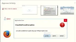 how to fix class not found exception in java epfo dsc kyc approve activity error solved