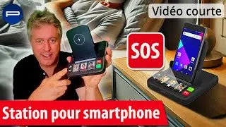 Station téléphone mobile avec fonction SOS, recharge induction et numérotation rapide [PEARLTV.FR]