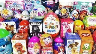 50 СЮРПРИЗОВ! МЕГА ВЫПУСК! Фиксики,ПОНИ,кукла ЛОЛ,шар LOL,Тачки Дисней Kinder Surprise Eggs unboxing