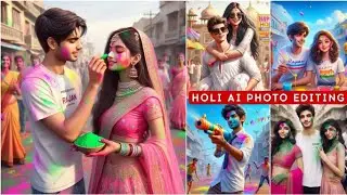 Happy Holi Ai Photo Editing 2024 | Holi Ka Photo Kaise Banaye | Bing Image Creator
