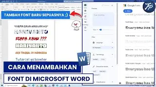 Cara Menambahkan Font Di Ms Word | Menambahkan Font Baru Di Word