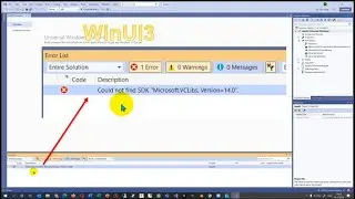 OK: Could not find SDK Microsoft.VCLibs, Version=14,0 in Visual Studion WinUI3 Error