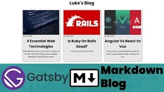 Static Markdown Blog | Gatsby React JavaScript
