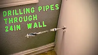 How to drill pipes through a thick wall