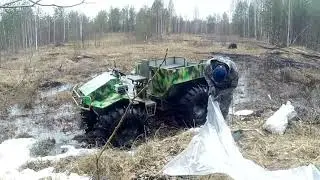Поездка за торфом. Застрял в болоте.