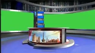 Virtual News studio free Chroma key use