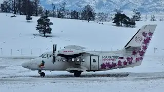 Flight to Winter Baikal on L-410 of Aeroservis | Flight from Ulan-Ude to Khuzhir