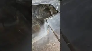 Pressure washing the paint and rust off this Pontiac GTO #cars #classiccars #restoration #satisfying