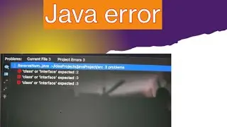 Expected error in Java