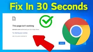 Fix This page isn’t working in Google Chrome || ERR_TOO_MANY_REDIRECTS Google Chrome