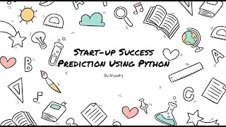 Start-up Success Prediction Using Python | Data Science Project | Python Project | Aryadrj | IT