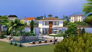 Modern Mediterranean Villa • The Sims 4 • No CC | Speed Build