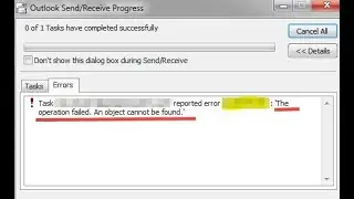 Sending reported error  0x8004010F  Outlook data file can not be accessed 