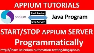 Selenium Tutorial  - How to start Appium Server Programmatically