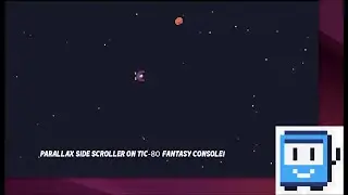 Parallax star field star fighter game being developed for TIC-80!