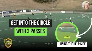 Get Into The Circle With 3 Passes Using The Help Side in Field Hockey