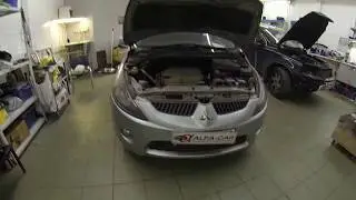 Тюнинг фар Mitsubishi Grandis в студии света ALFA   CAR   Optima Adaptive Series