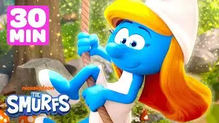 Smurfette Finds Her Inner Warrior! w/ Blossom & Lily | 30 Minute Compilation | Shimmer and Shine