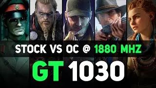 GT 1030 | Stock vs Overclocked @ 1880mhz - 5 Games Tested 720p - 2020