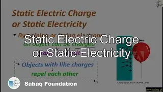 Static Electric Charge or Static Electricity, General Science Lecture | Sabaq.pk