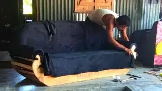 How to make western black fabric 3 seater sofa design | luxury sofa design